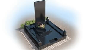 Строгий и классический комплекс из черного гранита